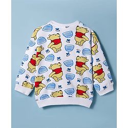 Babyhug Disney Terry Knit Full Sleeves Sweatshirts With Winnie The Pooh Graphics Pack of 2 - Red & White