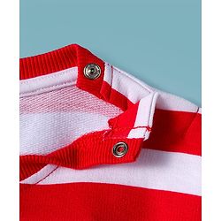 Babyhug Disney Terry Knit Full Sleeves Sweatshirts With Winnie The Pooh Graphics Pack of 2 - Red & White