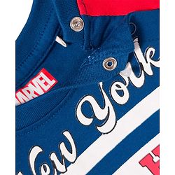 Babyhug Marvel Single Jersey Knit Full Raglan Sleeves Night Suit With Spider Man Graphics - Red & Blue