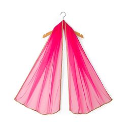 Babyhug Georgette Woven Three Fourth Sleeves Kurta Gharara & Dupatta Set With Sequin Detailing - Fuschia