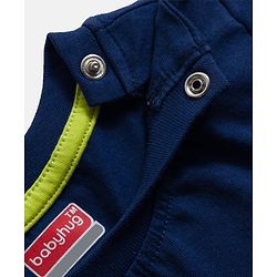 Babyhug 100% Cotton Knit Full Sleeves T-Shirt with Awesome Text Print - Navy Blue