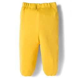 Babyhug Cotton Knit Striped & Animal Printed Bootie Leggings Pack of 3 - Yellow & Blue