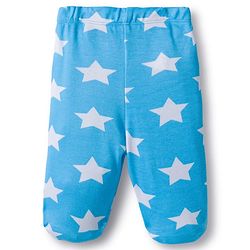 Babyhug Cotton Knit Bootie Leggings with Stripes & Star Print Pack of 3 - Red Light Blue & Yellow