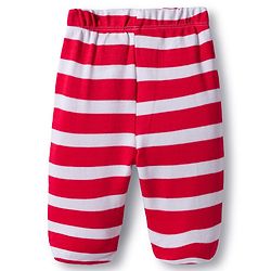 Babyhug Cotton Knit Bootie Leggings with Stripes & Star Print Pack of 3 - Red Light Blue & Yellow