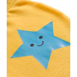 Babyhug Cotton Knit Bootie Leggings with Stripes & Star Print Pack of 3 - Red Light Blue & Yellow