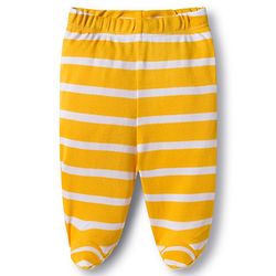 Babyhug Cotton Knit Bootie Leggings with Stripes & Fruits Print Pack of 3 - Red White & Yellow