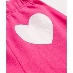 Babyhug Cotton Knit Footed Bootie Leggings with Heart & Polka Dot Print Pack of 3 - Orange Dark Pink & White
