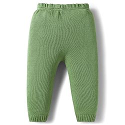 Babyhug Knitted Full Sleeves Sweater Set With Teddy Bear Design - Green