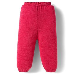 Babyhug Knit Full Sleeves Christmas Theme Printed Sweater Set - Dark Pink