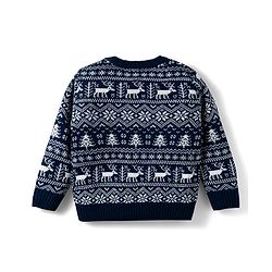 Babyhug Knit Full Sleeves Pullover Sweater Set with Aztec Design - Navy Blue