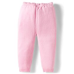 Babyhug Cotton Knit Full Sleeves Front Open Sweater Set - Pink