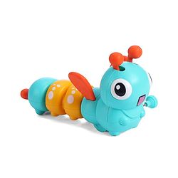 Babyhug Dancing Colorful|Crawling Caterpillar Toy|Wind-Up Mechanism & Gear Movement|Fun Early Learning Activity for Toddlers|BIS|No Batteries Needed|Safe&Engaging|Pack of 2 pcs-(Blue/Green)