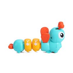 Babyhug Dancing Colorful|Crawling Caterpillar Toy|Wind-Up Mechanism & Gear Movement|Fun Early Learning Activity for Toddlers|BIS|No Batteries Needed|Safe&Engaging|Pack of 2 pcs-(Blue/Green)