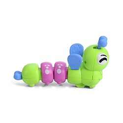 Babyhug Dancing Colorful|Crawling Caterpillar Toy|Wind-Up Mechanism & Gear Movement|Fun Early Learning Activity for Toddlers|BIS|No Batteries Needed|Safe&Engaging|Pack of 2 pcs-(Blue/Green)