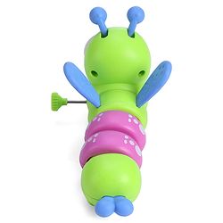 Babyhug Dancing Colorful|Crawling Caterpillar Toy|Wind-Up Mechanism & Gear Movement|Fun Early Learning Activity for Toddlers|BIS|No Batteries Needed|Safe&Engaging|Pack of 2 pcs-(Blue/Green)