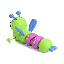 Babyhug Dancing Colorful|Crawling Caterpillar Toy|Wind-Up Mechanism & Gear Movement|Fun Early Learning Activity for Toddlers|BIS|No Batteries Needed|Safe&Engaging|Pack of 2 pcs-(Blue/Green)