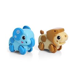 Babyhug Fawn & Panda Zoo Zoomers Adventure Duo Wind-Up Toy - Pack of 2| Fun and Interactive| Encourages Crawling| No Batteries Needed| BIS Certified| Toy for 18+ months| Safe, Durable & Engaging