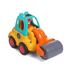 Babyhug Mini Builder Squad|Friction-Powered Construction Vehicles with Moving Parts|Fun & Interactive Engineering Toddler Play|Safe & Engaging |BIS|Pack of 4 (Digger/Bulldozer/Roller/Excavator)|2 yrs+