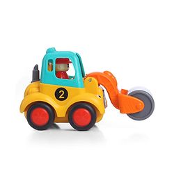 Babyhug Mini Builder Squad|Friction-Powered Construction Vehicles with Moving Parts|Fun & Interactive Engineering Toddler Play|Safe & Engaging |BIS|Pack of 4 (Digger/Bulldozer/Roller/Excavator)|2 yrs+