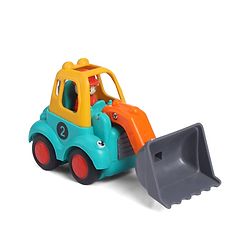 Babyhug Mini Builder Squad|Friction-Powered Construction Vehicles with Moving Parts|Fun & Interactive Engineering Toddler Play|Safe & Engaging |BIS|Pack of 4 (Digger/Bulldozer/Roller/Excavator)|2 yrs+