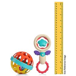 Babyhug Baby Rattles Pack of 2 | Bright Colors & Sounds|Promotes Motor Skills & Sensory Development|Fun & Engaging Toy|Safe, Non-Toxic|Improves Grasping Skill| Ideal Gift for 3+ Months | BIS Certified