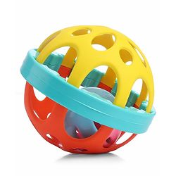 Babyhug Baby Rattles Pack of 2 | Bright Colors & Sounds|Promotes Motor Skills & Sensory Development|Fun & Engaging Toy|Safe, Non-Toxic|Improves Grasping Skill| Ideal Gift for 3+ Months | BIS Certified