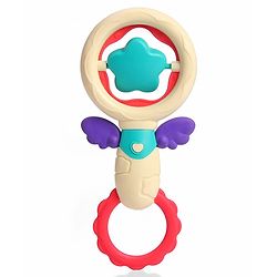 Babyhug Baby Rattles Pack of 2 | Bright Colors & Sounds|Promotes Motor Skills & Sensory Development|Fun & Engaging Toy|Safe, Non-Toxic|Improves Grasping Skill| Ideal Gift for 3+ Months | BIS Certified
