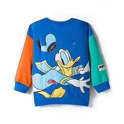 Babyhug Disney Terry Knit Full Sleeves Co-ords Sweatshirt & Lounge Pant Set with Mickey & Friends Graphic - Multicolor
