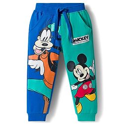 Babyhug Disney Terry Knit Full Sleeves Co-ords Sweatshirt & Lounge Pant Set with Mickey & Friends Graphic - Multicolor
