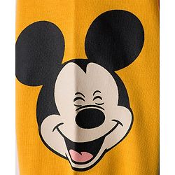 Babyhug Disney Terry Knit Full Sleeves Sweatshirt and Track Pant with Mickey Mouse Graphic - Yellow