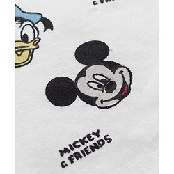 Babyhug Disney Terry Knit Full Sleeves Sweatshirt and Track Pant Set with Mickey Mouse Graphic - White & Red