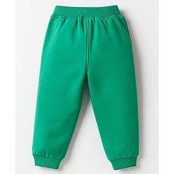 Babyhug Disney Terry Knit  Full Raglan Sleeves Cut & Sew Sweatshirt and Track Pant with Winnie the Pooh Graphic - Green & Blue