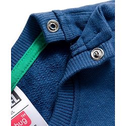 Babyhug Marvel Terry Knit Drop Shoulder Full Sleeves Sweatshirt With Front & Back Avengers Graphics - Navy Blue