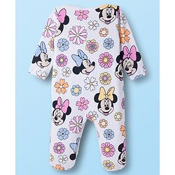 Babyhug Disney Interlock Knit Full Sleeves Footed Sleepsuit With Mickey & Friends Graphics Pack Of 2 - Yellow & White