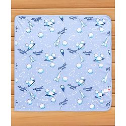 Babyhug Disney Interlock Knit Hooded Towel with Mickey & Friends Print L 76 x B 76 cm Pack Of 2 - White & Lavender