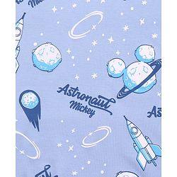 Babyhug Disney Interlock Knit Hooded Towel with Mickey & Friends Print L 76 x B 76 cm Pack Of 2 - White & Lavender