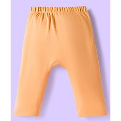 Babyhug Disney Interlock Knit Full Length Diaper Leggings With Mickey Mouse & Friends Graphics Pack of 3 - White Light Blue & Orange