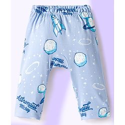 Babyhug Disney Interlock Knit Full Length Diaper Leggings With Mickey Mouse & Friends Graphics Pack of 3 - White Light Blue & Orange