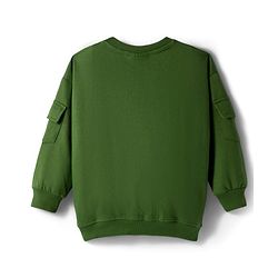 Babyhug Disney Terry Knit Full Sleeves Sweatshirt and Track Pant with Lion King Graphic & Badge Detailing - Olive Green