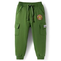 Babyhug Disney Terry Knit Full Sleeves Sweatshirt and Track Pant with Lion King Graphic & Badge Detailing - Olive Green