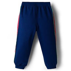 Babyhug Disney Terry Knit Full Sleeves Cut & Sew Sweatshirt & Track Pant Set With Minnie Graphics - Navy Blue