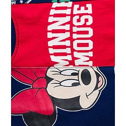 Babyhug Disney Terry Knit Full Sleeves Cut & Sew Sweatshirt & Track Pant Set With Minnie Graphics - Navy Blue