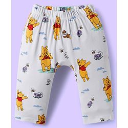 Babyhug Disney Interlock Knit Full Sleeves Onesie with Leggeing Set & Winnie the Pooh Graphic - Sea Green & White