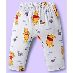 Babyhug Disney Interlock Knit Full Sleeves Onesie with Leggeing Set & Winnie the Pooh Graphic - Sea Green & White