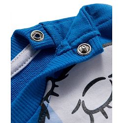 Babyhug Disney Terry Knit  Full Sleeves Sweatshirt and Track Pant with Mickey Mouse Graphic - Blue