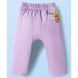 Babyhug Disney Interlock Knit Full Length Diaper Leggings with Winnie The Pooh Graphics Pack of 3 - White Light Green & Lilac