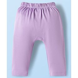 Babyhug Disney Interlock Knit Full Length Diaper Leggings with Winnie The Pooh Graphics Pack of 3 - White Light Green & Lilac