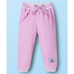 Babyhug Disney Terry Knit Drop Shoulder Full Sleeves Sweatshirt & Lounge Pant Set with Minnie Mouse Graphic - Pink