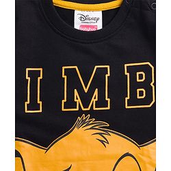 Babyhug Disney Terry Knit Full Sleeves Sweatshirt & Lounge Pant Set with Lion King Graphic - Black