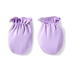 Babyhug Disney Interlock Knit Cap, Mittens and Booties Set with Winnie the Pooh Graphics Lilac - Diameter 17.5 cm